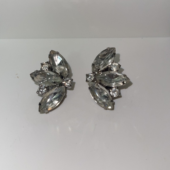 Sparkly Cluster Clip-On Earrings - Picture 2 of 5